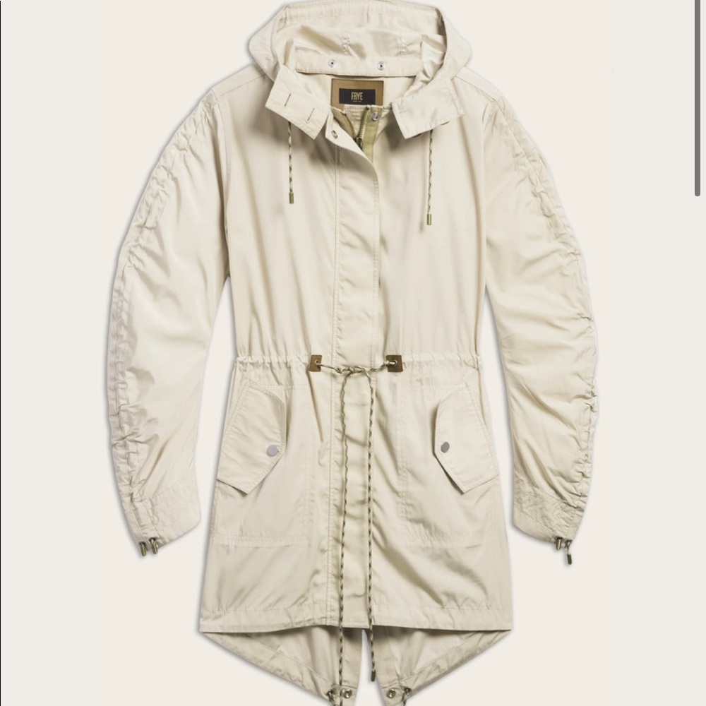 Frye Mojave Desert Marsh Ruched Trench/Rain Coat